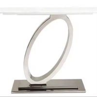 Table Centrale Console Élégante Unique Dernier Luxe Nouveau Designer Fantaisie Formes Personnalisées Support Or Avec Verre Transparent Grand