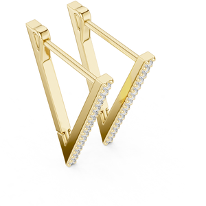 Pendientes elegantes de diamantes redondos de 0.096 CT para mujer, 10K, 14K, 18K, 22K, joyería de lujo chapada en oro, venta al por mayor y diseños personalizados - Product Image 5