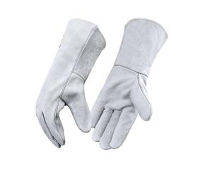 Gants de soudage en cuir Gants unisexes résistants au feu et à la chaleur pour bâton TIG MIG BBQ Cheminée Four Grill Poêle à bois Manipulation des animaux - Product Image 6
