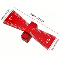 Alat Penanda Sambungan Kayu Dovetail dari Aluminium Alloy, Template Jig Penanda Dovetail 1:5 & 1:8 dengan Skala, Peralatan DIY