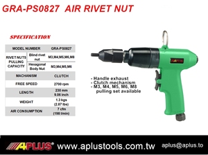 APLUS GRA-PS0827 AIR RIVET NUT OUTIL POIGNÉE D'ÉCHAPPEMENT M3 M4 M5 M6 M8, Poignée D'échappement - Product Image 3