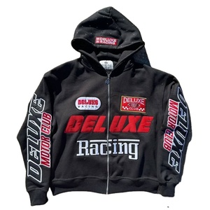 OEM High Quality Men's 100% Cotton Embroidered Patches Screen Printing Rhinestone Style For men Hoodie - Product Image 1