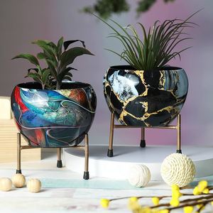 Top jardinières et pots à la mode finition décorative pour la maison et la décoration de mariage jardinières en métal décoration de plantes vertes - Product Image 6