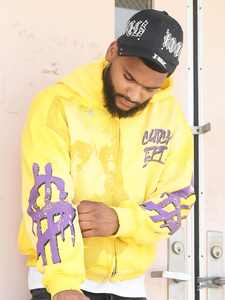 Diseño de moda OEM personalizado impreso lavado ácido desgastado Vintage pulóver peso pesado 500 Gsm 100% algodón polar Sudadera con capucha para hombres - Product Image 2