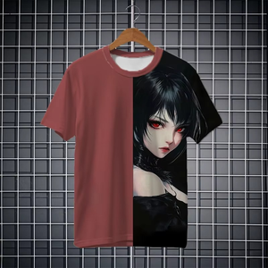 Moda Anime personajes gráficos camisetas verano moda Streetwear 3D impreso cuello redondo camisetas sueltas transpirables Harajuku camisetas - Product Image 1