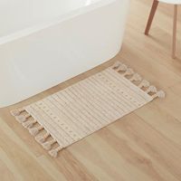 Alfombra de Baño Moderna y Ecológica 100% Algodón, Suave al Tacto, Antideslizante, con Base de Látex para Baño y Sala de Estar