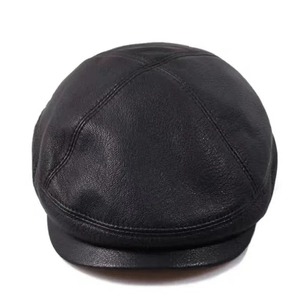 Boina de Cuero Unisex Ajustable para Todas las Temporadas, Forro Blanco, Color y Talla Personalizables, Estilo Británico Newsboy - Product Image 3