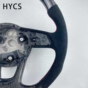 Accesorios Interiores de Fibra de Carbono Personalizados, Volante de Fibra de Carbono Real para <span class=keywords><strong>Audi</strong></span> A4 <span class=keywords><strong>B7</strong></span> S4 B8 <span class=keywords><strong>RS4</strong></span> B9 - Product Image 6