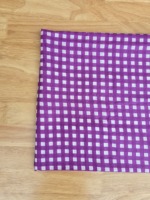 Tissu en coton à carreaux violets, motif géométrique, textile fait main pour robe, chemise, artisanat et décoration intérieure
