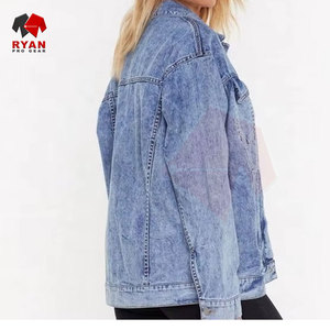 Veste en jean pour femmes, OEM ODM, logo personnalisé, veste en jean bleu en coton de qualité supérieure, fournisseur en gros - Product Image 3