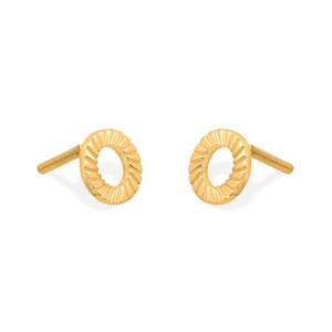 Boucles d'oreilles pendantes circulaires en or avec zircon et perle - Style religieux tendance pour cadeau de fête ou anniversaire - Product Image 4