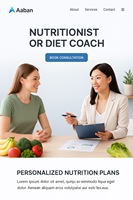 Nutricionista Diet Coach Diseño de sitio web dinámico Compatible con Mac OS Expertos web profesionales que ofrecen soluciones comerciales en línea