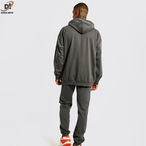 Vêtements pour hommes Ensemble deux pièces surdimensionné personnalisé polaire à capuche Survêtements Fabricant vente en gros - Product Image 4
