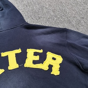 Sweat à capuche personnalisé à la mode avec impression en aérosol et lavage à l'acide Sweat à capuche avec trois fermetures éclair et broderie de lettres Boxy - Product Image 2