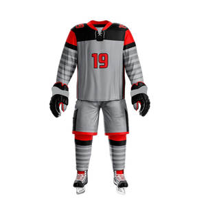 Uniforme de hockey sobre hielo de moda de buena calidad, novedad, mejor diseño, conjunto de poliéster con nombre de equipo personalizado para adultos - Product Image 2