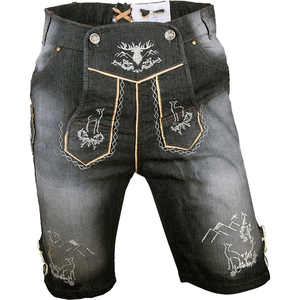 Pantalon bavarois traditionnel pour hommes Short en cuir Oktoberfest - Product Image 3