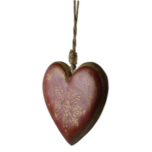 <b>Decor</b> Theme Painted Finishing Design Wooden Hanging <b>Heart</b> Shaped Best for Festive Design Hanging Ornament - Product Image 6