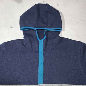 Ultra lourd surdimensionné Fit 420 Gsm blanc surdimensionné coton lourd unisexe sans ficelle Double couche sweats à capuche hommes boutons - Product Image 2