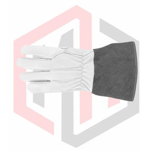 Guantes de cuero resistentes al calor con protección extendida para la muñeca, guantes de soldadura TIG MIG - Product Image 6