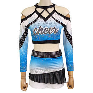 Prix de gros OEM, ensembles d'uniformes de cheerleading, dernier design, 100% polyester, sublimation, séchage rapide, respirant, pour hommes - Product Image 1