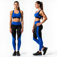 Ensemble de yoga fitness sans couture pour femme – Soutien-gorge et leggings confortables, respirants, style urbain, longueur intégrale, collection automne