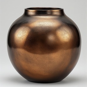Vase moderne en métal avec texture martelée et structure haute conçu pour les villas de luxe et la décoration intérieure contemporaine élégante - Product Image 3