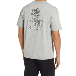 Vêtements décontractés OEM T-shirts surdimensionnés à manches courtes pour hommes imprimés de roses sur le devant et le dos - Product Image 3