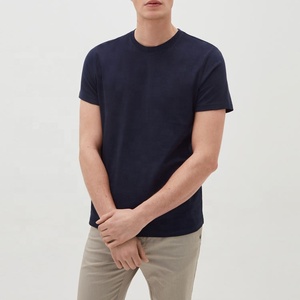 Camiseta con logotipo de marca personalizado, venta al por mayor de camisetas de algodón 100% lisas de color liso con cuello redondo y cuello redondo, Camiseta deportiva para hombre - Product Image 2