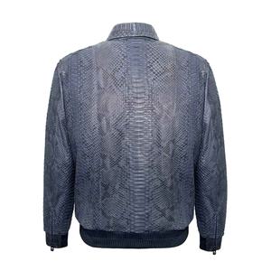 OEM ODM 2026 Genuine 100% Leather Cotton <b>Filling</b> Regular Length Cowhide Breathable Waterproof <b>Men</b> Leather <b>Jacket</b> - Product Image 3