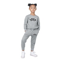 Nouveaux ensembles de survêtements pour enfants, taille plus, personnalisés, en coton 100% écologique, avec logo personnalisé, deux pièces, hiver
