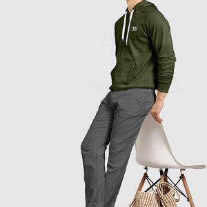 Custom Logo <b>Mens</b> Cotton Hoodie With Front <b>Pouch</b> Pocket Plain Cotton Hoodie <b>For</b> <b>Men</b> Comfortable And Breathable - Product Image 2