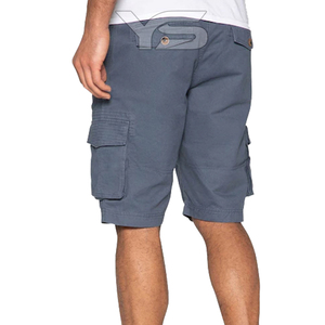 กางเกงขาสั้นผ้าคอตตอนสำหรับผู้ชายกางเกงขาสั้นแบบลำลองผ้าทอป้องกันรอยยับสำหรับ100% - Product Image 2