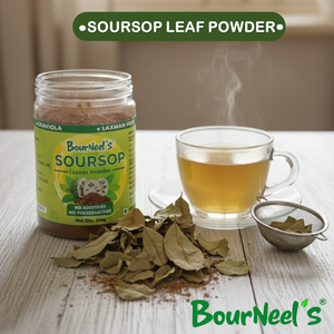 Poudre de feuilles de graviola au corossol 100gm thé au corossol naturel sans conservateurs ajoutés séché au soleil international exportation indienne - Product Image 3