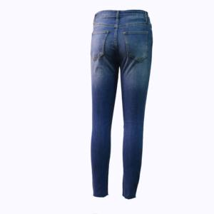 Pantalones vaqueros de pierna recta de cintura alta de tela ecológica personalizados de alta calidad para mujer estilo suelto de moda para verano con cierre de cintura elástica - Product Image 6