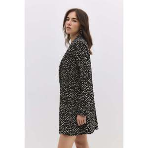 Vestido Chaqueta Informal Forrado, Sin Tejido, Cintura Natural, por Encima de la Rodilla - Product Image 3