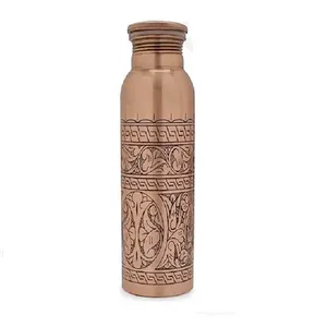 Bouteille d'eau en cuivre pur ayurvédique la plus vendue avec bouteille à boire en cuivre de qualité alimentaire pour la santé et le bien-être à l'exportation - Product Image 4