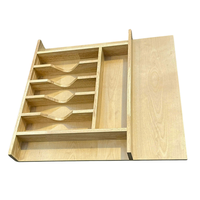 Organisateur d'insertion de tiroir en bois personnalisable armoire à plusieurs compartiments ou utilisation de cuisine usine OEM/ODM au Vietnam