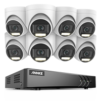 ANNKE Système de Surveillance DVR CCTV Professionnel 8 Canaux 3K 5MP avec Caméra Analogique Intelligente à Double Lumière, Détection de Mouvement et Microphone