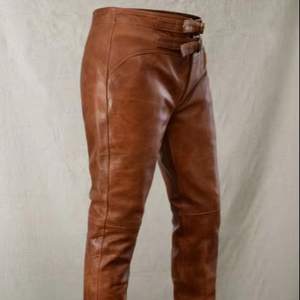 Pantalones de Cuero 100% de alta calidad Tela de secado rápido Premium Estilo casual Longitud regular - Product Image 1