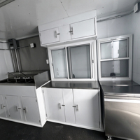 Remorque alimentaire multifonctionnelle pour hamburgers, tacos, burritos et pizzas, camion de cuisine mobile personnalisé avec cuisine intégrée
