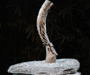 El mejor cuerno para beber con diseño de grabado de alta calidad y soporte de cuerno para el bar del restaurante casero del Cuerno de cerveza de la India - Product Image 4