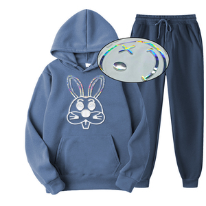 Custom Design Sweatshirt and <b>Sweatpants</b> <b>Set</b> High Quality Tracksuit Heavy Weight Flared <b>Sweatpants</b> and Hoodie <b>Sets</b> - Product Image 4