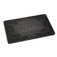 Plaque signalétique de cadeau d'affaires en métal noir personnalisé avec gravure de logo unique pour hommes avec moulage et sérigraphie