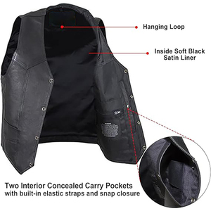 Chaleco de Cuero para Hombre, Nuevo Modelo 2026, Personalizado, de Cuero Genuino, Cortavientos, Transpirable, de Alta Calidad, Ajustado, Sin Mangas, para Invierno - Product Image 5