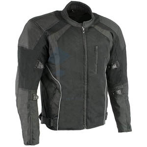 Veste de moto en maille blindée noire en gros pour hommes, respirante, protectrice, pour toutes les saisons - Product Image 5