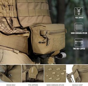 Pequeña bolsa de utilidad Duffle Sling táctico ligero resistente al agua plegable lavable funda - Product Image 3