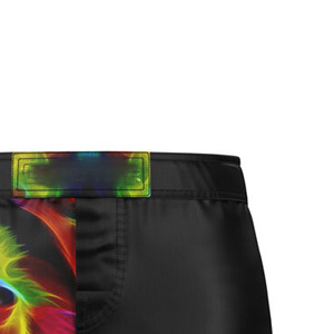 Custom Sublimated <b>Combat</b> Sports MMA <b>Shorts</b> Reinforced Stitching Satin Polyester Cartoon Pattern Breathable Windproof Drawstring - Product Image 2