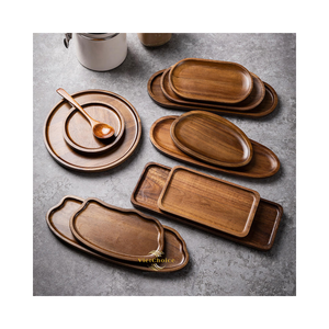 Assiette en bois de haute qualité, décorative, faite à la main, en bois massif, pour la présentation et la décoration - Product Image 3