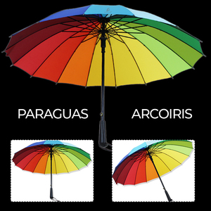 <b>Large</b> 16\" Solid Rainbow Heavy Duty Beach <b>Umbrella</b> Premium Quality <b>Umbrella</b> for Outdoor Use - Product Image 6