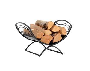 Home and Garden <b>Fireplace</b> <b>Log</b> Rack in Metal With Grey Powder Coated Finished Perfect <b>for</b> High Quality Outdoor Firewood Storage - Product Image 4